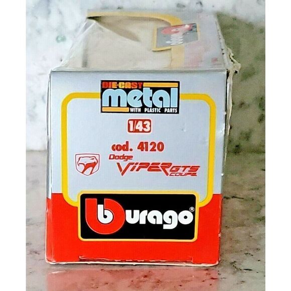 Bburago White Dodge Viper GTS Coupe #4120‎ 1/43 Scale Die Cast Car - Picture 3 of 5